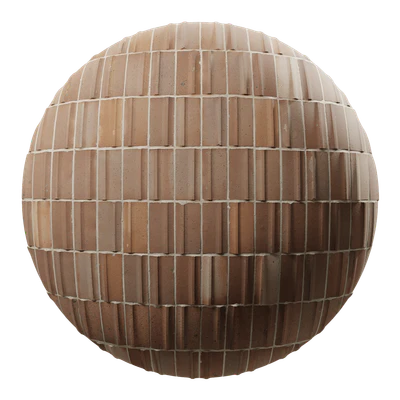 vertical stacked ceramic facade tile texture ochre brown — descargar