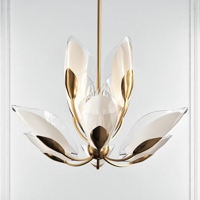 Blossom Gold Leaf 12 Light Chandelier by Hudson Valley — Descargar