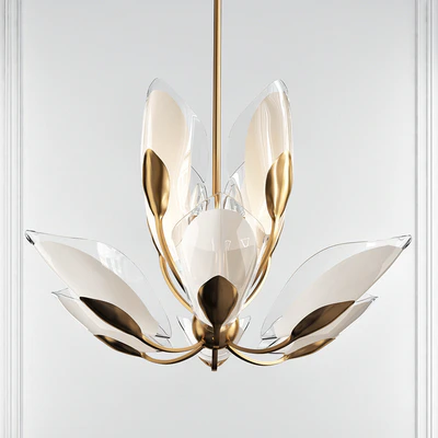 Blossom Gold Leaf 12 Light Chandelier by Hudson Valley — Ver 1