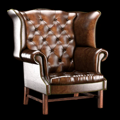 CHESTERFIELD HIGH BACK WING CHAIR — Ver 3