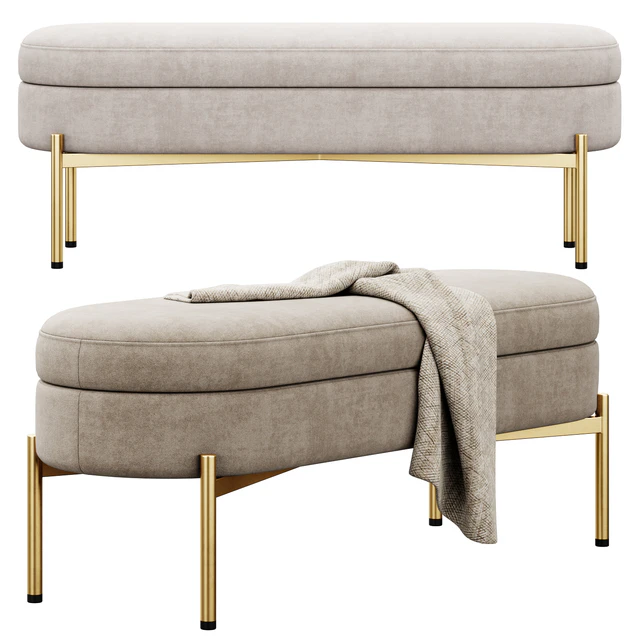 Chloe Storage Bench ottoman by Lumisource — Скачать
