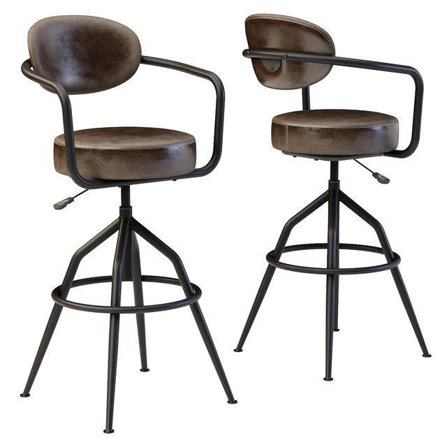 Industrial style swivel bar stool — Descargar