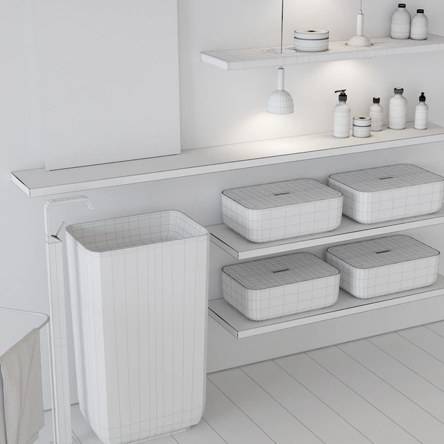 Bathroom furniture set 3 Scavolini QI — Скачать