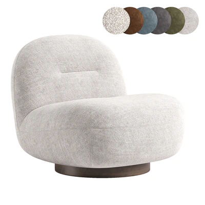 Soft Cozy Boucle Ivory Natural Otis Swivel Accent Chair — Ver 1
