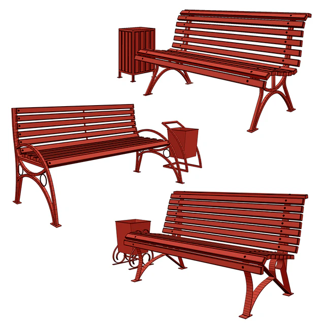 benches and urns — Descargar