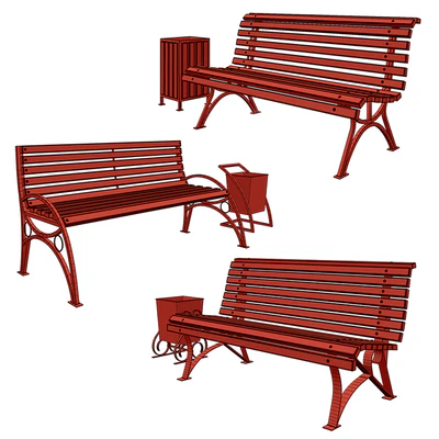 benches and urns — Ver 5