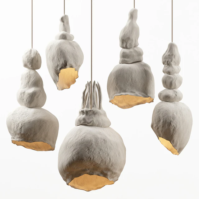 Clay lamps. 5 models — Descargar