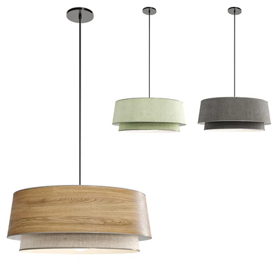 Pendant lamp with double lampshade epilogon — Ver 1