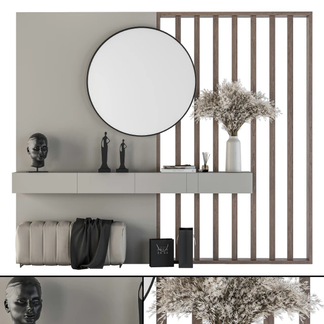 Hallway 12 - Gray and Wood Set — Descargar