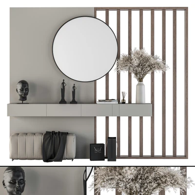 Hallway 12 - Gray and Wood Set — Ver 6