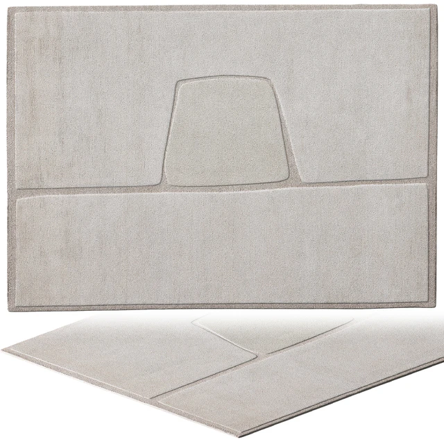CC-Tapis Cut Out Monocromo Linen Rug — Descargar