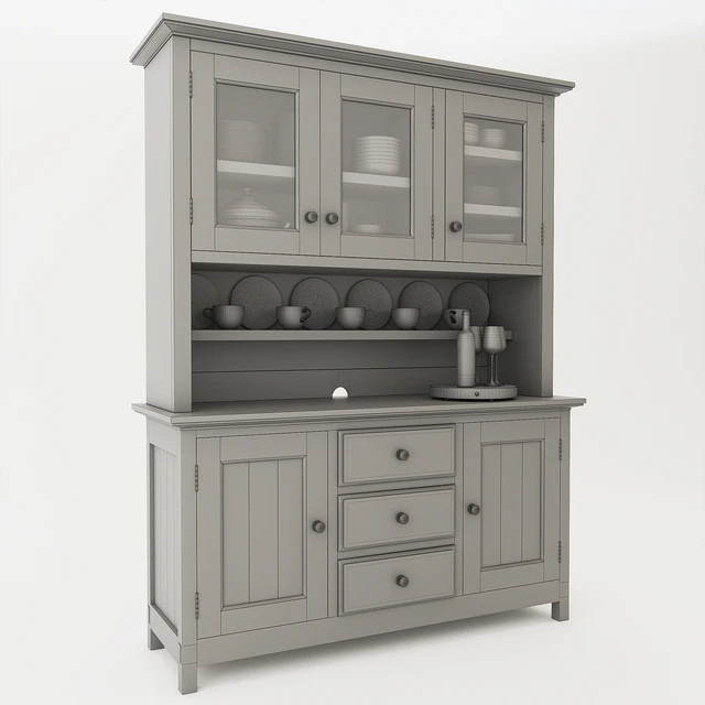 Pottery Barn Benchwright Buffet & Hutch With Decor — Descargar