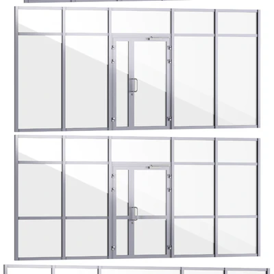 Glass fire doors and partitions, a set of handles — Ver 3