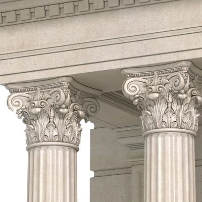 Column Porch Entrance to the house Classic Porch — Ver 6
