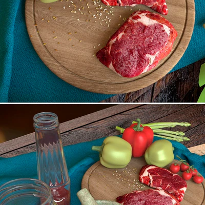 Sill life with meat — Ver 3