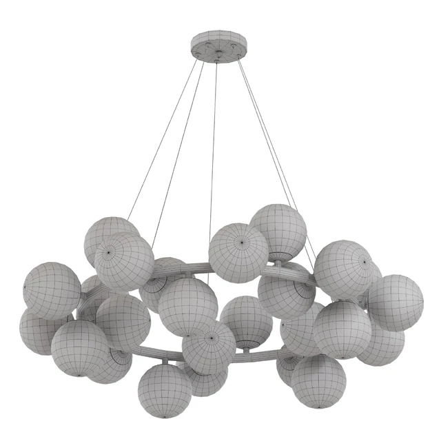 Opal Glass Ball Chandelier Lamp — Скачать