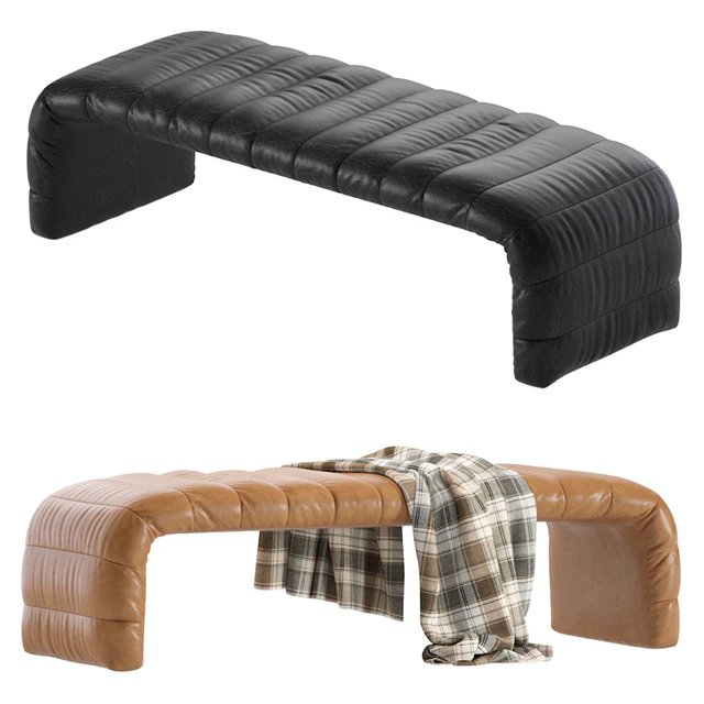 Coco Republic Westwood Bench Leather 2 Colors Version — Descargar