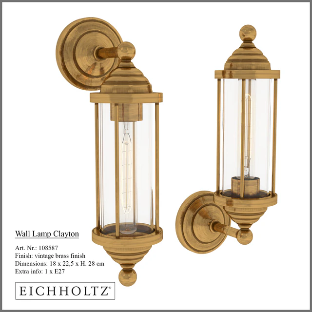 Clayton Wall Lamp от Eichholtz — Скачать