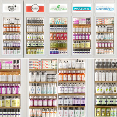 Watson. A set of cosmetics and care products. Beauty Salon and Bathroom Accessories — Ver 1
