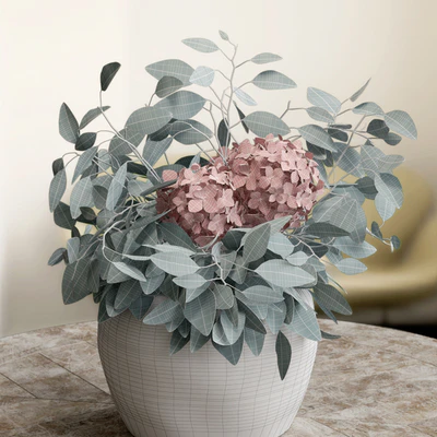 Bouquet of Eucalyptus with Hydrangea — Ver 3