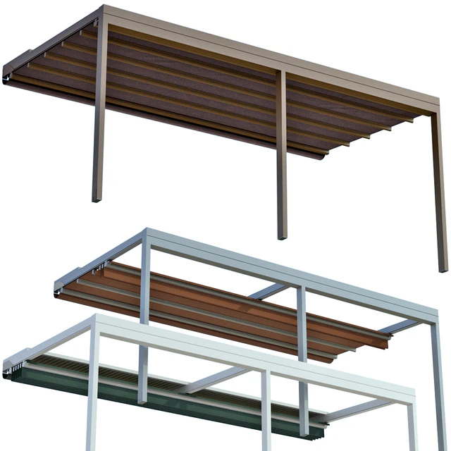 Металлическая пергола беседка навес с брезентом / Metal pergola gazebo canopy with awning — Скачать