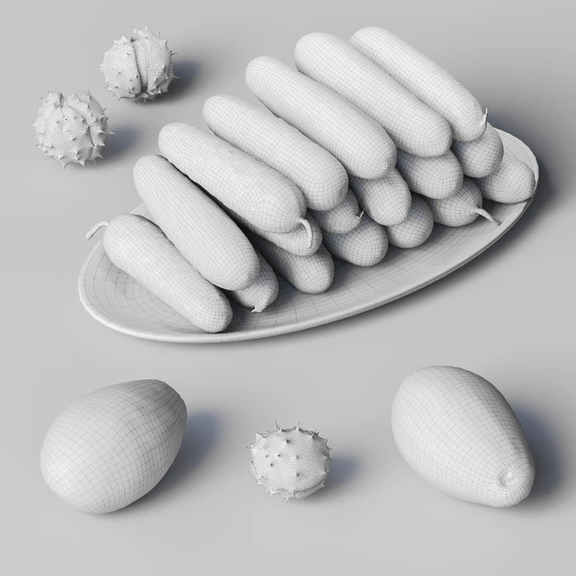 Cucumbers, chestnuts and avocados — Descargar