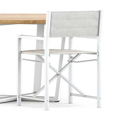Cross Aluminium chair and Fuse Dining table by Manutti — Вид 5