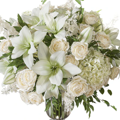 Flower Set 070 Lily rose crystal vase — Ver 6