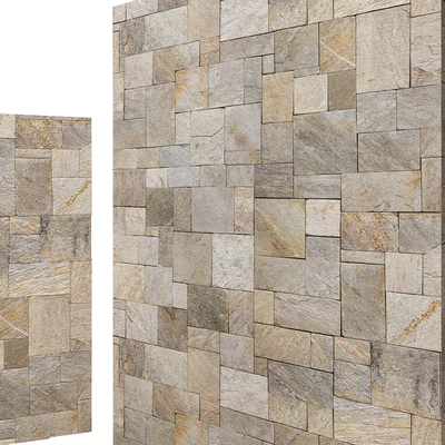 Mix Travertine French Pattern Stone-Wall & Floor 6K High Resolution Tileable — Вид 5