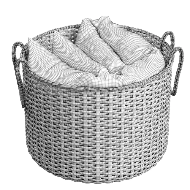 basket with blanket — Скачать