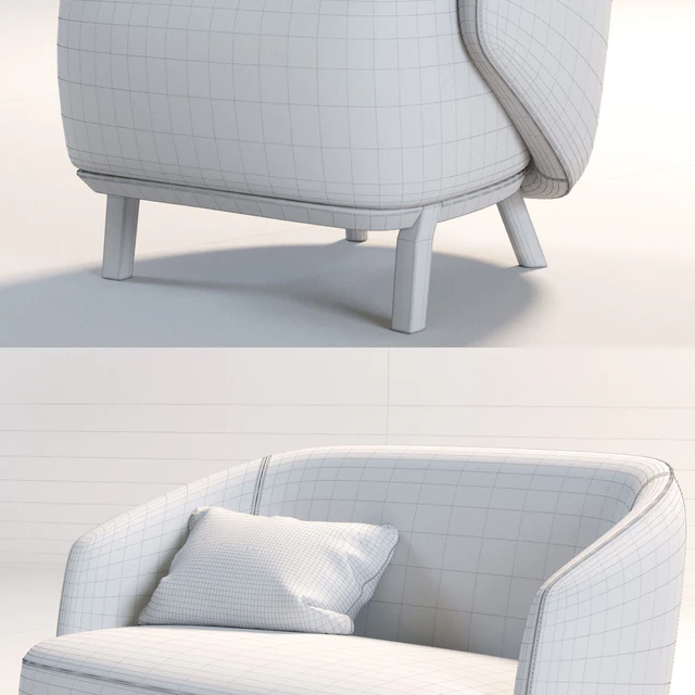 CONCHA Armchair & CONCHA Small sofa — Скачать