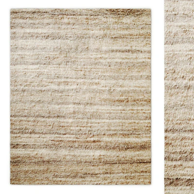 Palette Stripe Hand-Knotted Wool Shag Rug RH — Ver 1