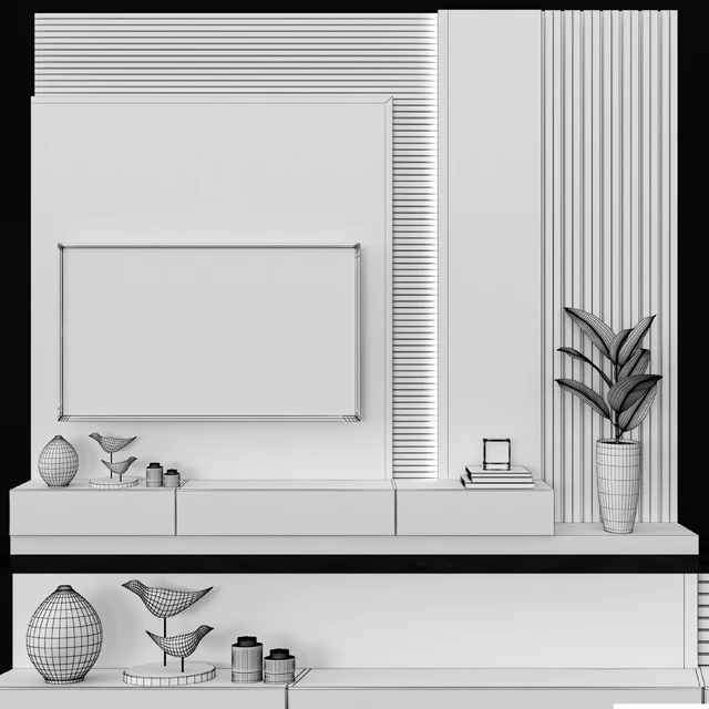 Modern TV Wall set64 — Descargar