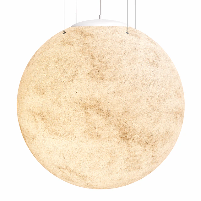 Large Moon Resin Globe Pendant Light — Descargar