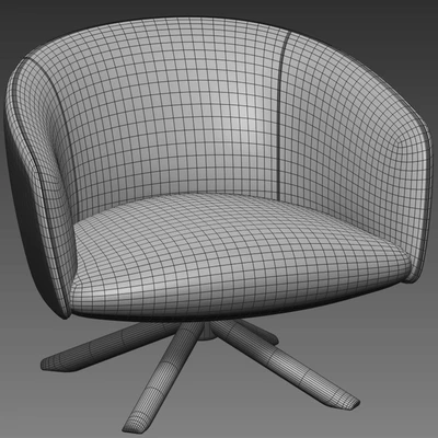Gallotti & Radice Livre Swivel Armchair — Ver 4