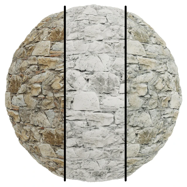 FB760 Natural Stone Wall Sample | 3MAT | 4K | seamless | PBR — Descargar