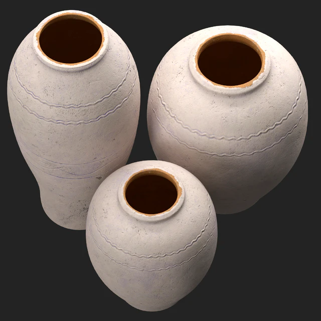 Artisan Hand Painted Terracotta Blue Vases — Скачать