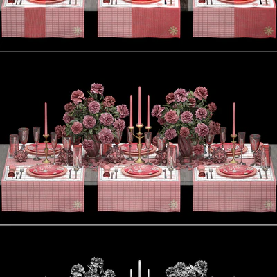 Сервировка стола 5. ZARA HOME, приборы, скатерть, декор, букет цветов, пионы, бокал, ваза, люкс декор, украшение стола, столовые приборы, свечи, стильная, праздничная, торжественная — Вид 3