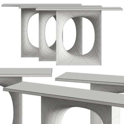 Kristalia Holo Console Tables — Ver 2