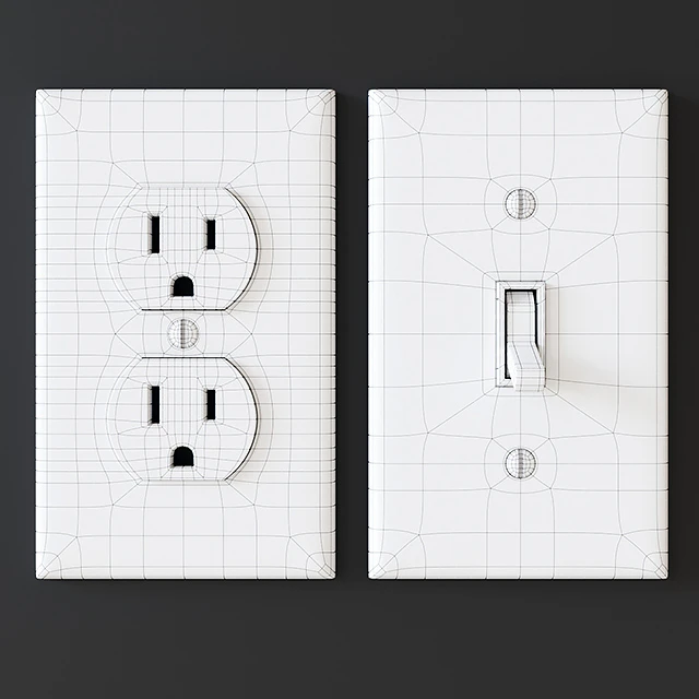 US electrical outlets and switches — Скачать