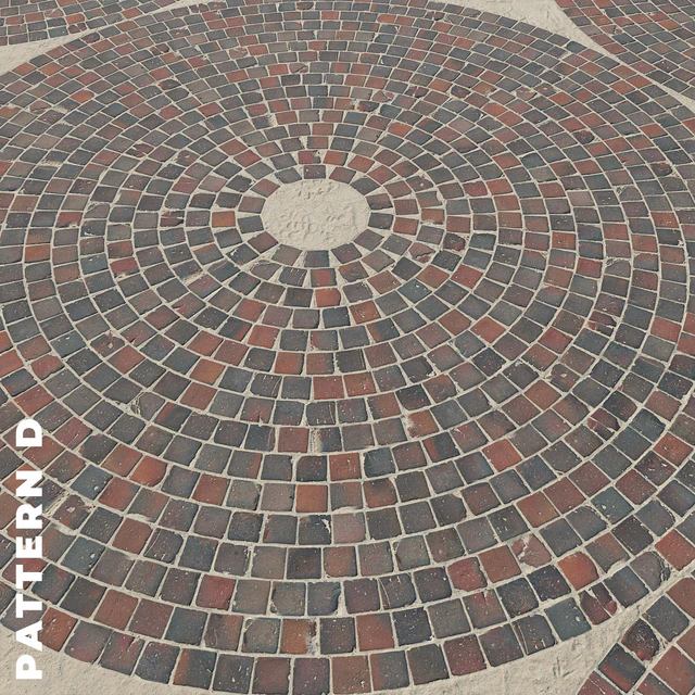 Set of four textures of old brick paving stones 7320 — Descargar