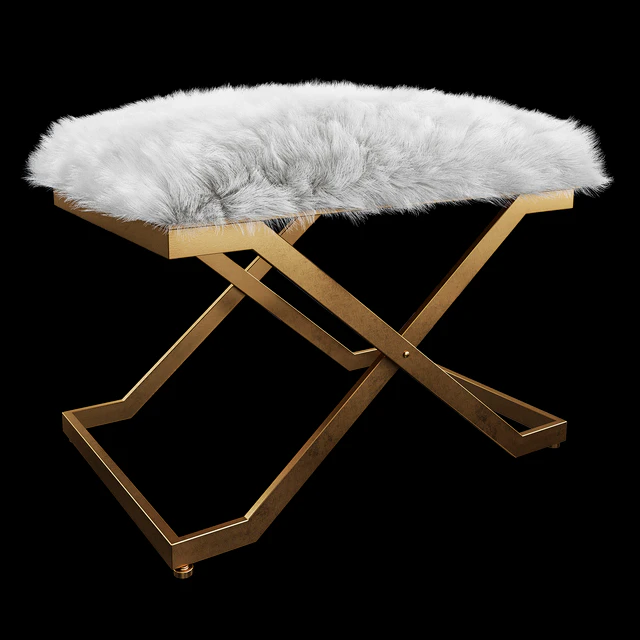 Uttermost Farran Fur Small Bench — Descargar