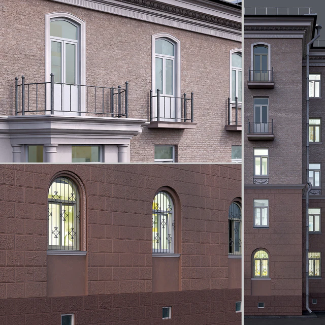 Residential building in classic style — Descargar