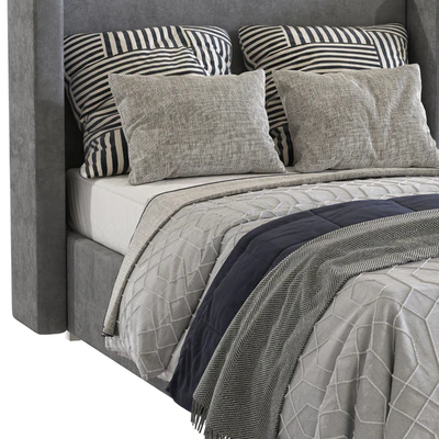 Bed Elliot Shelter Upholstered Headboard 2 — Ver 5