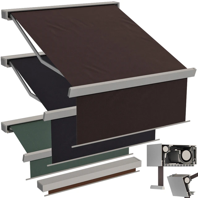 Sliding outdoor awning sun canopy — Descargar