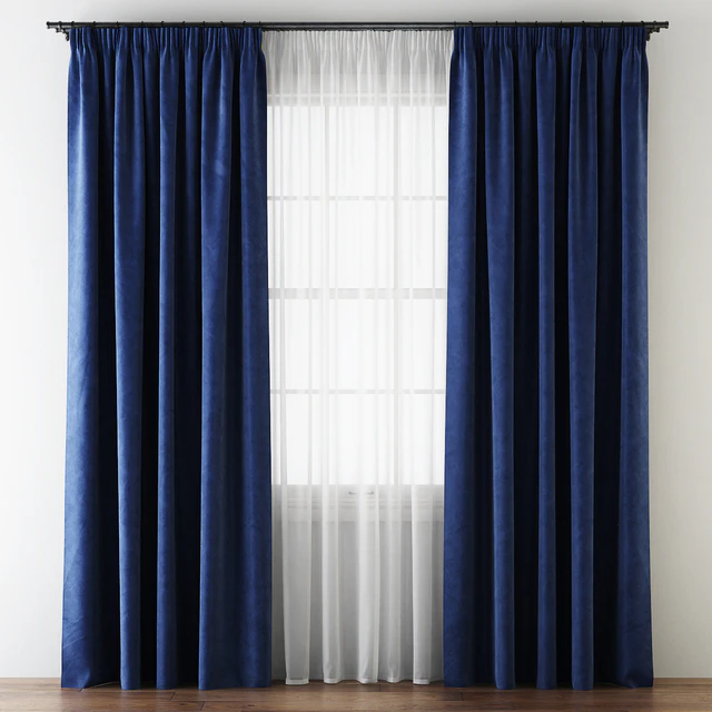 Hovering Velvet Tape Curtains with Tulle — Скачать