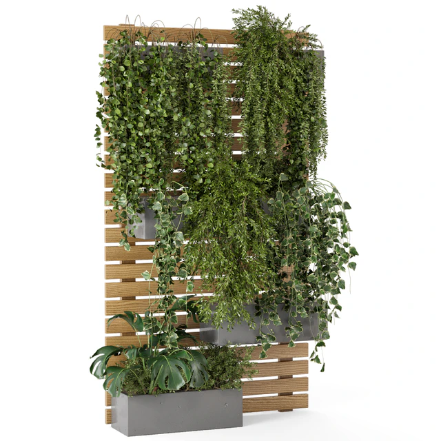 Outdoor Plants Pallet vertical planter  Pots - Set 686 — Скачать