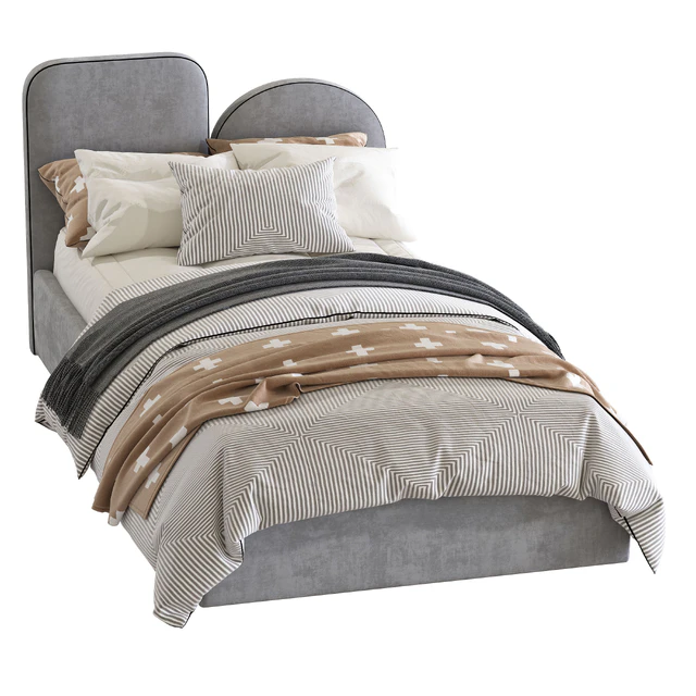 Bed with a soft headboard 9 — Descargar