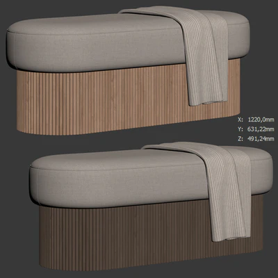 Bench and pouf Nala By Westwing Collection — Ver 7