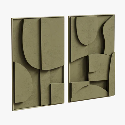 Duo Decor Sculpture Pictures Blanche Archi — Ver 7